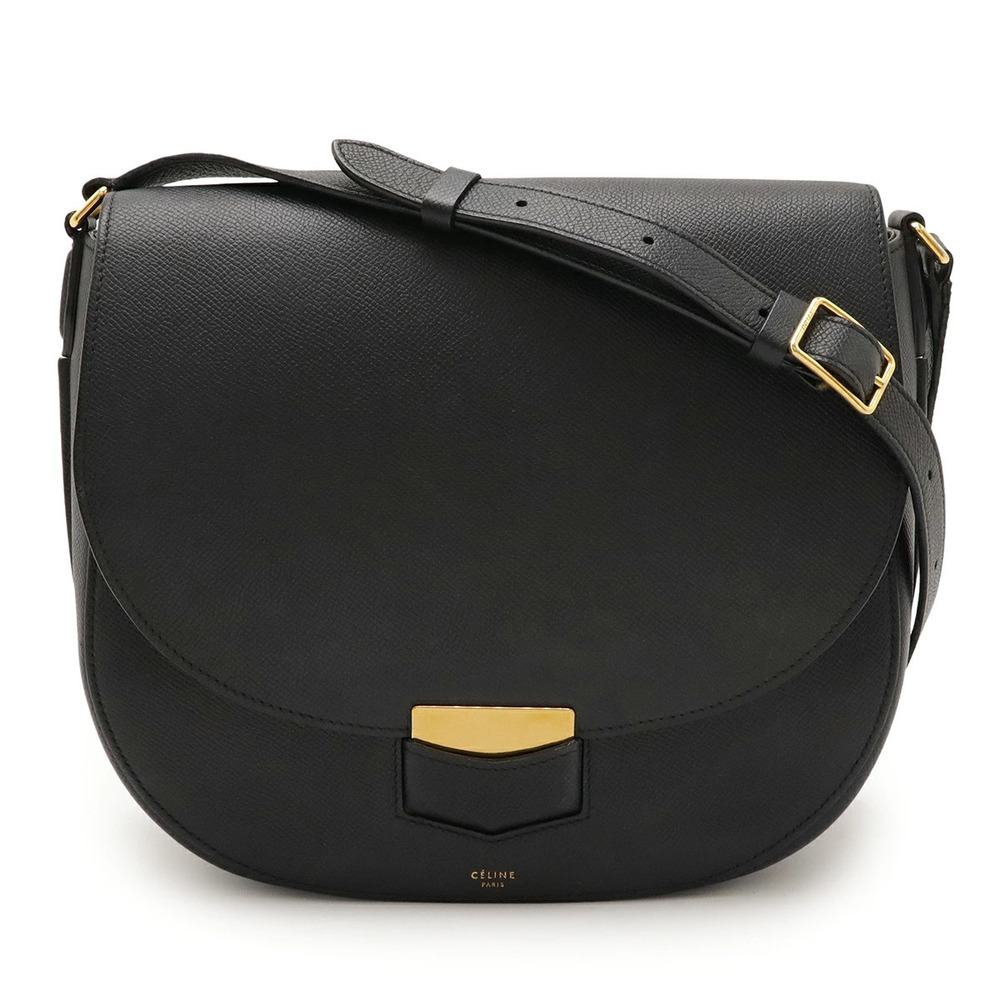 Celine Trotter Crossbody Bag Leather Black